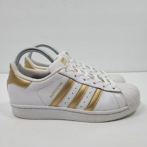 Adidas Originals Superstar White Metallic Kids Shoes B39402 US Size 4